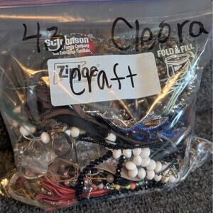 Jewelry Lot Cleora Repurpose Bag Over 4 Pounds Beads & Possible Wearable Pieces